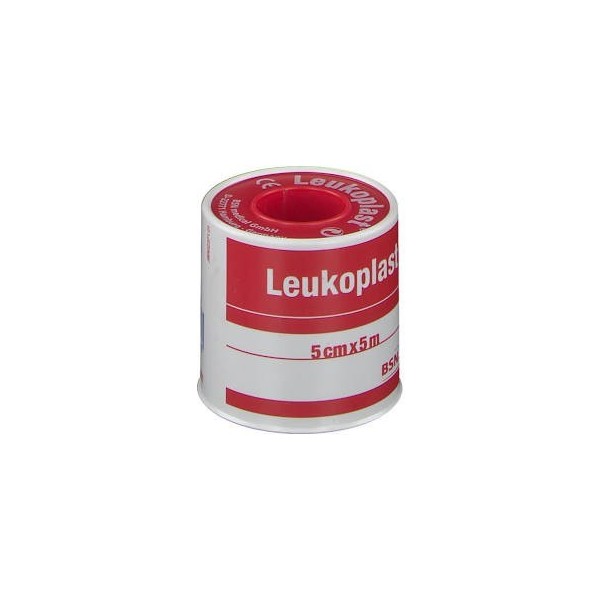 ESPARADRAPO LEUKOPLAST 1 UNIDAD 5 m x 5 cm COLOR CARNE