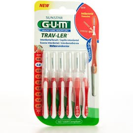 Gum cepillo interdental 0.8 rojo