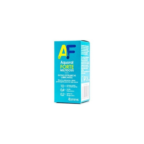 AQUORAL FORTE MULTIDOSIS GOTAS OFTALMICAS LUBRICANTES ESTERILES 1 ENVASE 10 ml