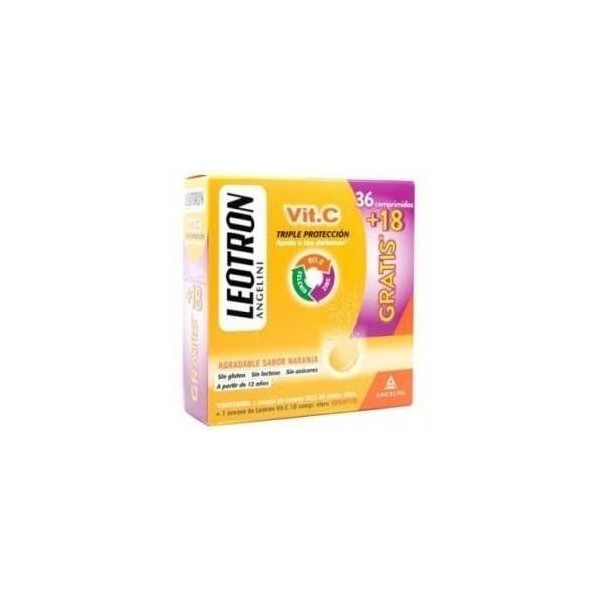 LEOTRON VITAMINA C 36 COMPRIMIDOS EFERVESCENTES SABOR NARANJA