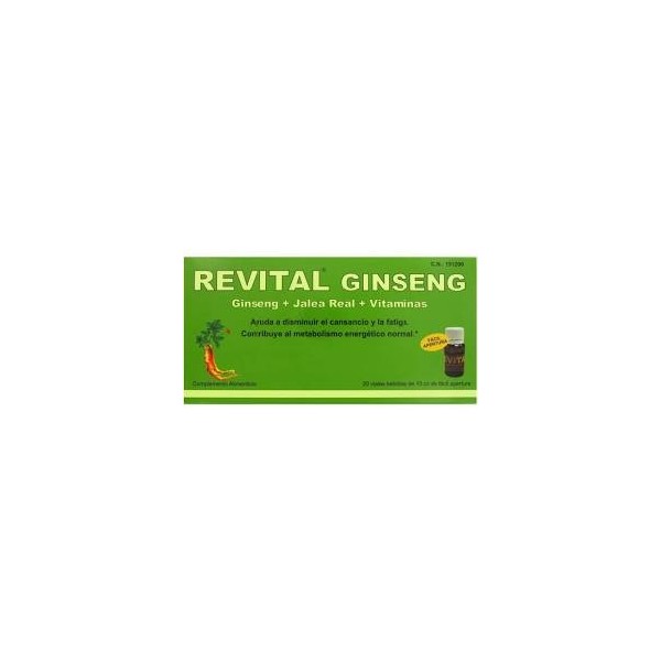 REVITAL GINGSENG JALEA REAL 20 AMPOLLAS