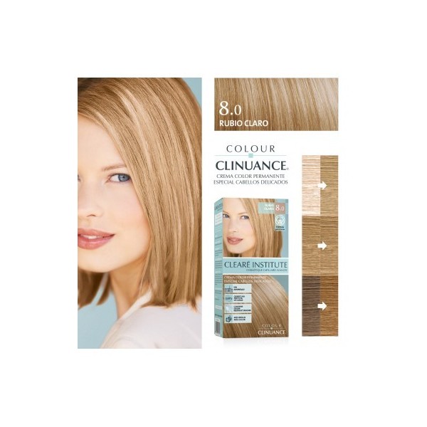 CLEARE INSTITUTE COLOUR CLINUANCE 1 ENVASE 170 ml TONO 8.0 RUBIO CLARO