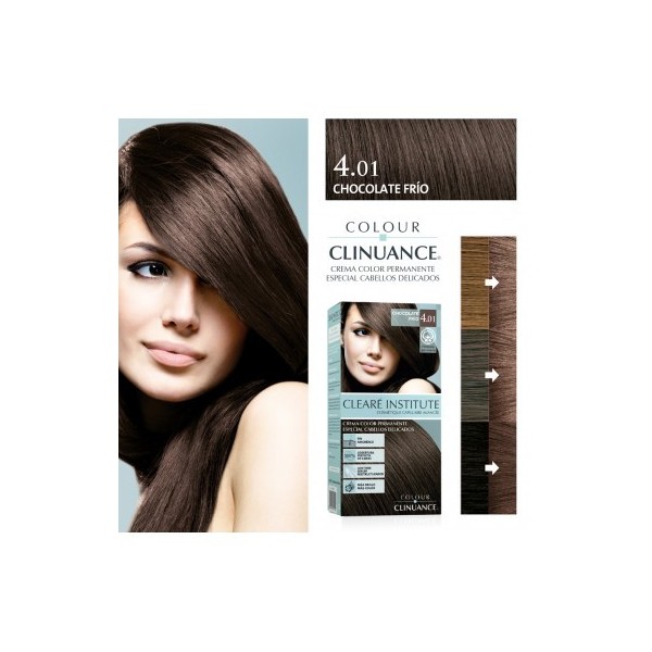 CLEARE INSTITUTE COLOUR CLINUANCE 1 ENVASE 170 ml TONO COLOR 4.01 CHOCOLATE FRIO