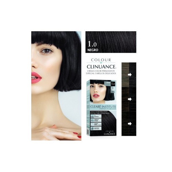 CLEARE INSTITUTE COLOUR CLINUANCE 1 ENVASE 170 ml TONO COLOR 1.0 NEGRO