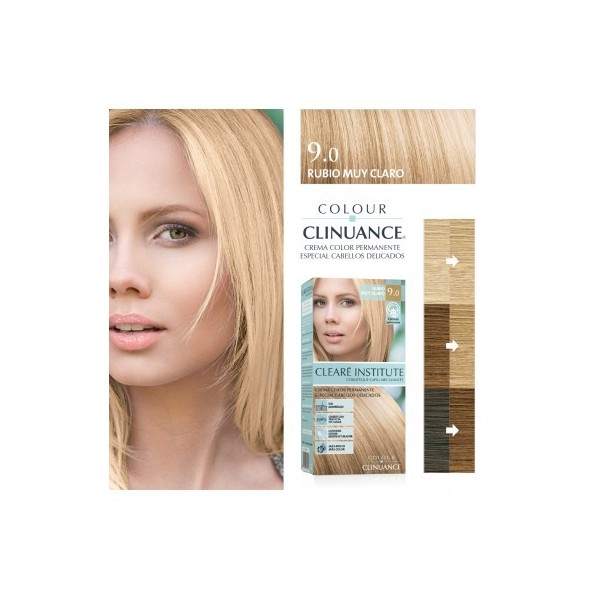 CLEARE INSTITUTE COLOUR CLINUANCE 1 ENVASE 170 ml TONO 9.0 RUBIO MUY CLARO