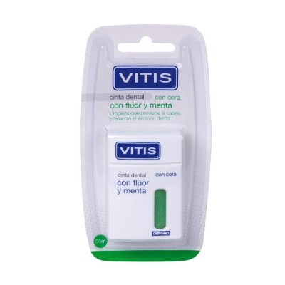 Vitis cinta dental con cera fluor y menta 50 m