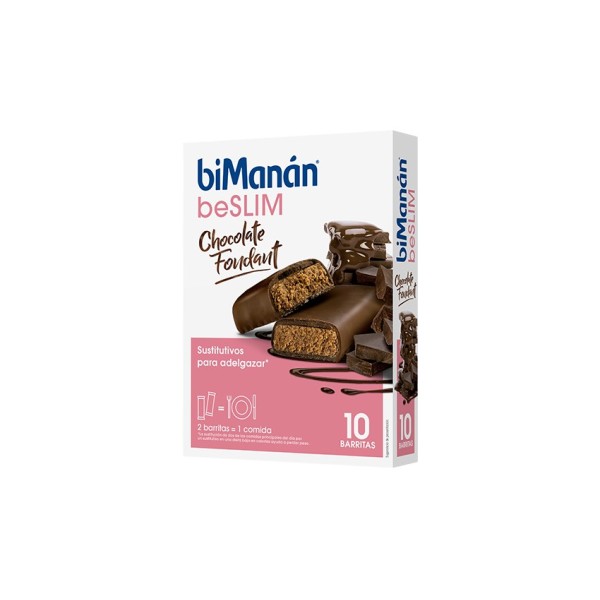 BIMANAN SUSTITUTIVO 10 BARRITAS 31 g SABOR CHOCOLATE FONDANT