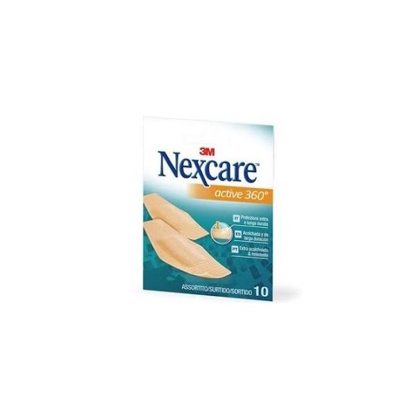 3M NEXCARE ACTIVE 360º APOSITO ADHESIVO SURTIDO 10 APOSITOS