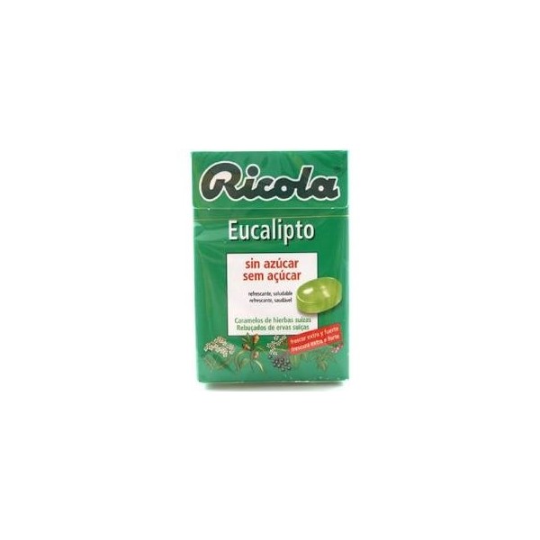 RICOLA CARAMELOS SIN AZUCAR 1 ENVASE 50 g SABOR EUCALIPTUS