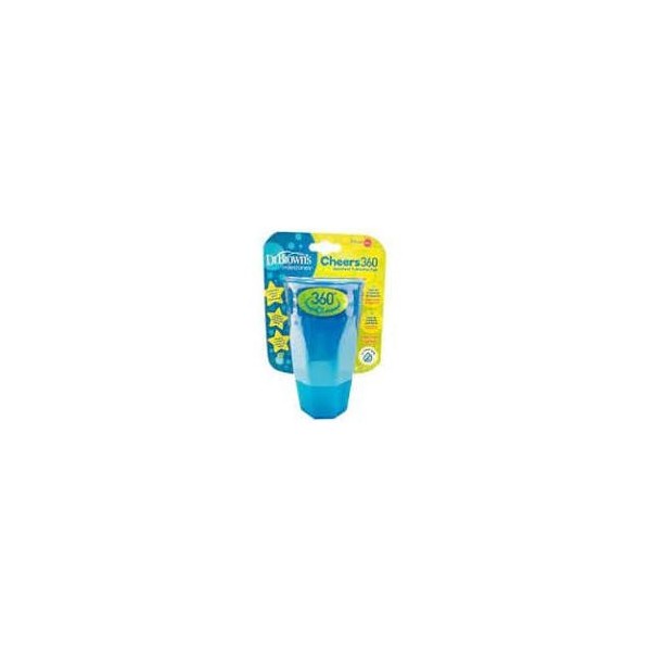 VASO 360º SIN BOQUILLA DR BROWN´S AZUL 300 ML