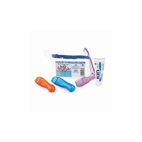 CEPILLO DENTAL ADULTO KIN VIAJE + KIN PASTA DENTIFRICA 1 CEPILLO + 1 TUBO 2 5ml