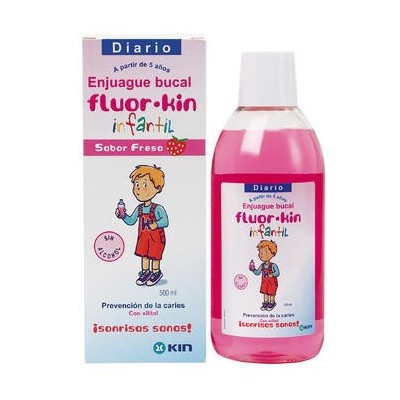 Fluor kin infantil enjuague bucal fresa 500 ml