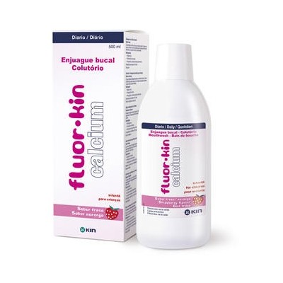 Fluor kin calcio enjuague bucal fresa 500 ml