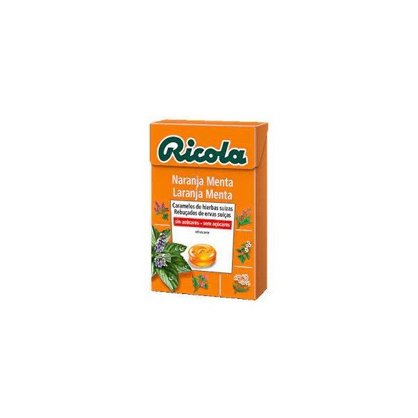 RICOLA CARAMELOS SIN AZUCAR 1 ENVASE 50 g SABOR NARANJA