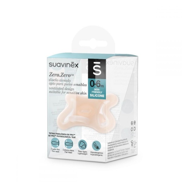 CHUPETE SILICONA FISIOLOGICO SUAVINEX SX PRO ZERO-ZERO 0 - 6 MESES 1 UNIDAD