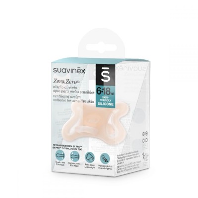 SUAVINEX CHUPETE ZERO ZERO FISIO SILICONA 6-18M 1UNIDAD