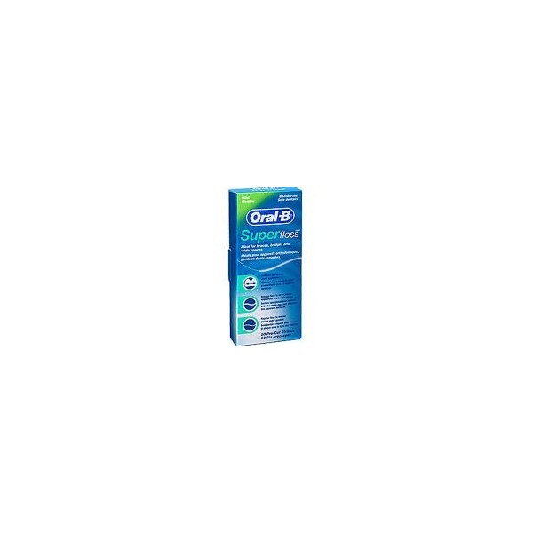 ORAL-B SUPERFLOSS SEDA DENTAL MENTA 50 UNIDADES