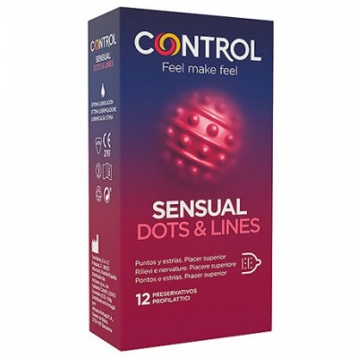 CONTROL SENSUAL INTENSE DOTS 12 PRESERVATIVOS