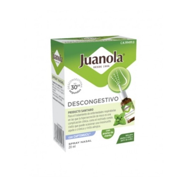 JUANOLA DESCONGESTIVO SPRAY NASAL 1 ENVASE 20 ml AROMA MENTA