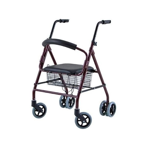 ANDADOR ROLLATOR FRENO PUSH ROJO U351 PRIM