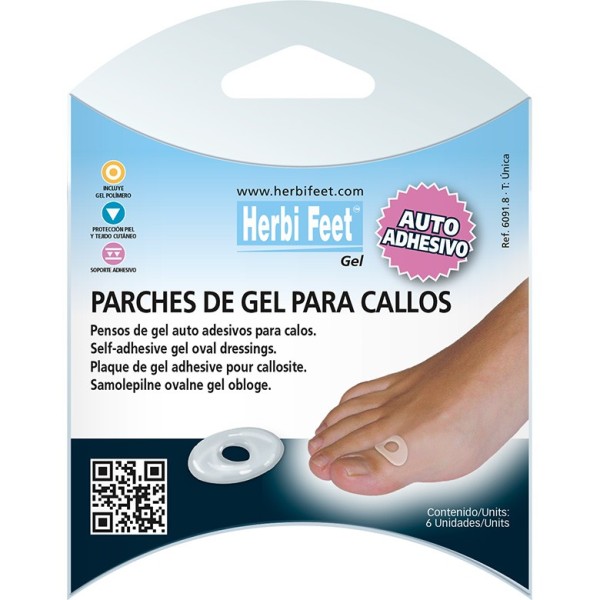 PARCHES DE GEL PARA CALLOS HERBI FEET 6 UDS