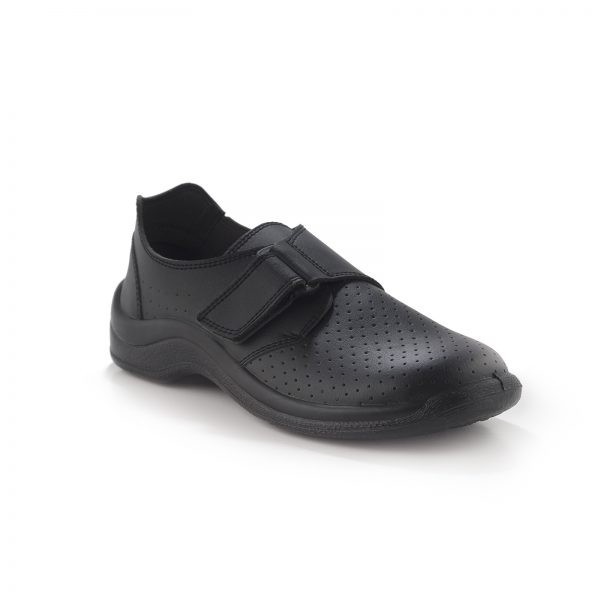 ZAPATO MYCODEOR VELCRO NEGRO PERFORADO MYVN T/41