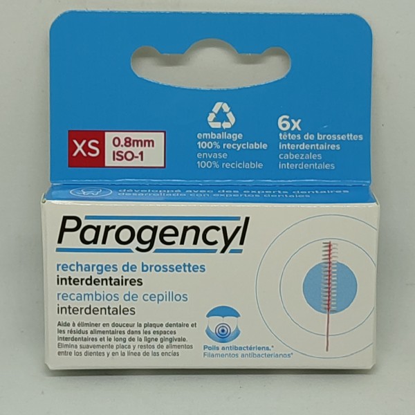 CEPILLO INTERDENTAL RECAMBIO PAROGENCYL 6 UNIDADES TALLA XS