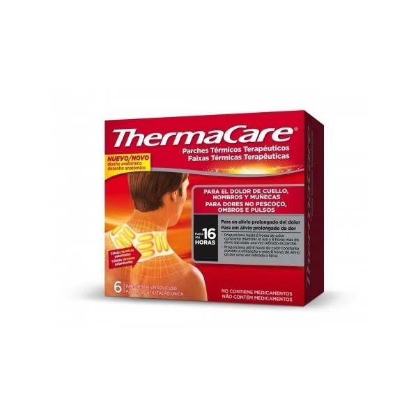 THERMACARE PARCHE TERMICO CUELLO HOMBRO MUÑECA 6 PARCHES