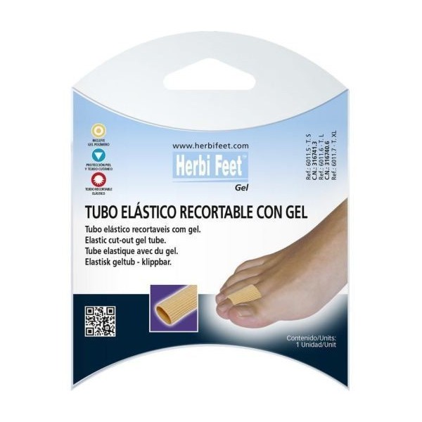 TUBO ELASTICO RECORTABLE HERBI FEET CON GEL TALLA S