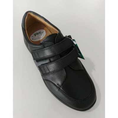 ZAPATO CABALLERO 2 VELCROS NEGRO REF 1040 T/43