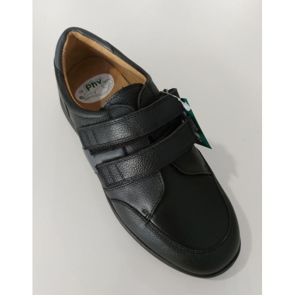 ZAPATO CABALLERO 2 VELCROS NEGRO REF1040 SENZA T/43