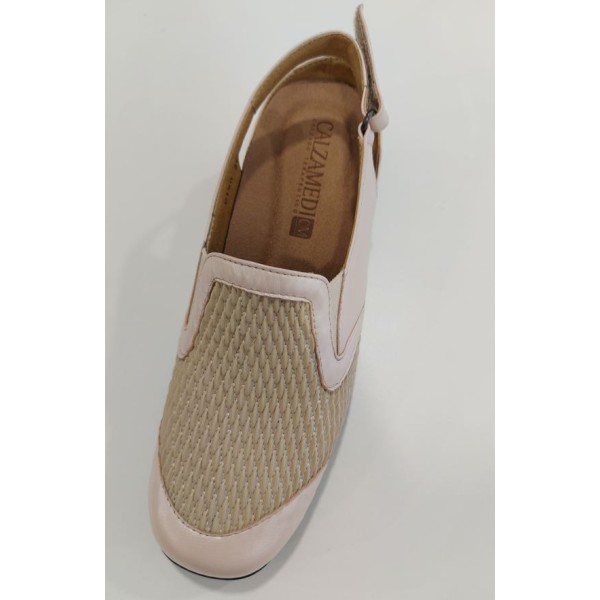 ZAPATO CONFORT BEIGE SEÑORA 190-B CALZAMEDI T/38