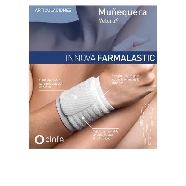 MUÑEQUERA UNIVERSAL FARMALASTIC COMPRESSION TECH 1 UNIDAD TALLA PEQUEÑA/MEDIANA COLOR BLANCO