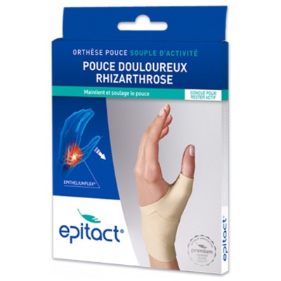 ORTESIS PULGAR FLEXIBLE DE ACTIVIDAD RIZARTROSIS EPITACT MANO IZQUIERDA 1 UNIDAD TALLA M