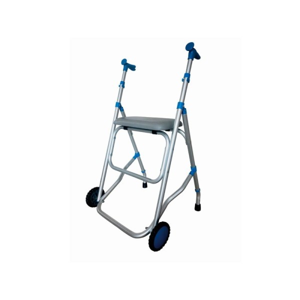 ANDADOR ALUMINIO PLEGABLE C/ASIENTO AAL-S2 PRIM