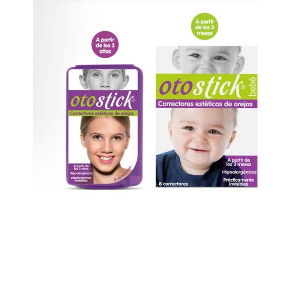 OTOSTICK BEBE CORRECTOR ESTETICO DE OREJAS 8 UNIDADES + GORRO