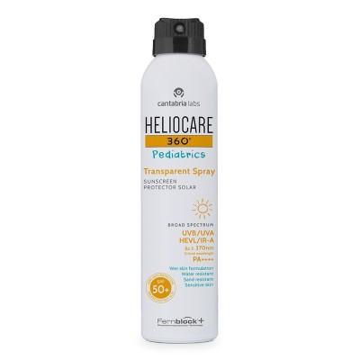 HELIOCARE 360º SPF 50+ PEDIATRICS SPRAY PROTECTOR SOLAR TRANSPARENTE 1 ENVASE 200 ML