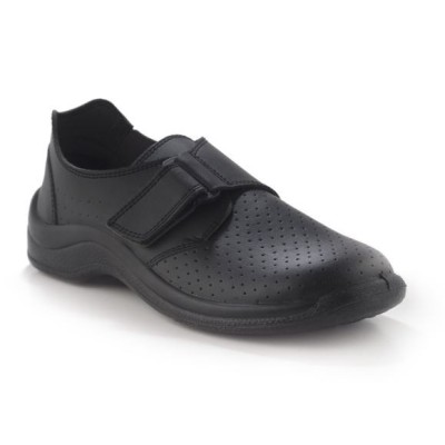 ZAPATO MYCODEOR VELCRO NEGRO PERFORADO MYVN T/39