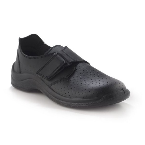 ZAPATO MYCODEOR VELCRO NEGRO PERFORADO MYVN T/39