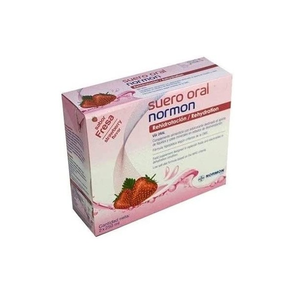 SUERO ORAL NORMON PACK 2 BRIKS 250 ml SABOR FRESA