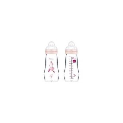 MAM BIBERON CRISTAL FEEL GOOD +2 MESES ROSA 260 ML