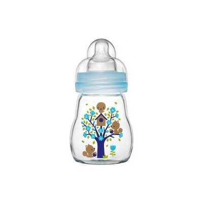 MAM BIBERON CRISTAL FEEL GOOD +0 MESES AZUL 170 ML