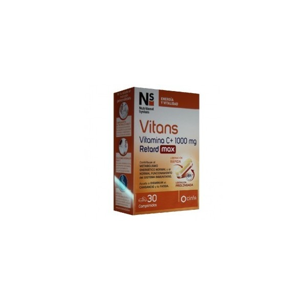 NS VITANS VITAMINA C+ 1000 MG RETARD MAX 30 COMPRIMIDOS