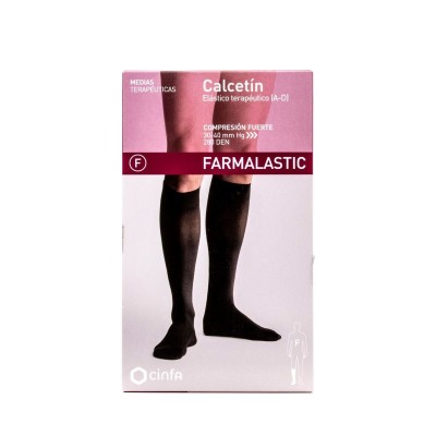 CALCETIN COMP FUERTE FARMALASTIC T- EG NEGRO