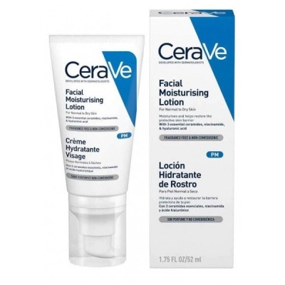 CERAVE LOCION HIDRATANTE DE ROSTRO PIEL NORMAL 1 ENVASE 52 ML