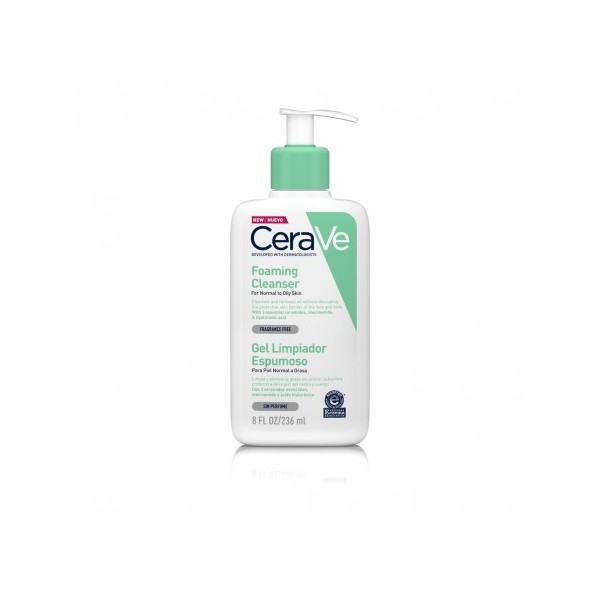 CERAVE GEL LIMPIADOR ESPUMOSO 1 ENVASE 236 ml