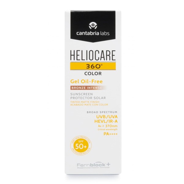 HELIOCARE 360º SPF 50+ COLOR GEL OIL-FREE PROTECTOR SOLAR 1 ENVASE 50 ML COLOR BRONZE INTENSE