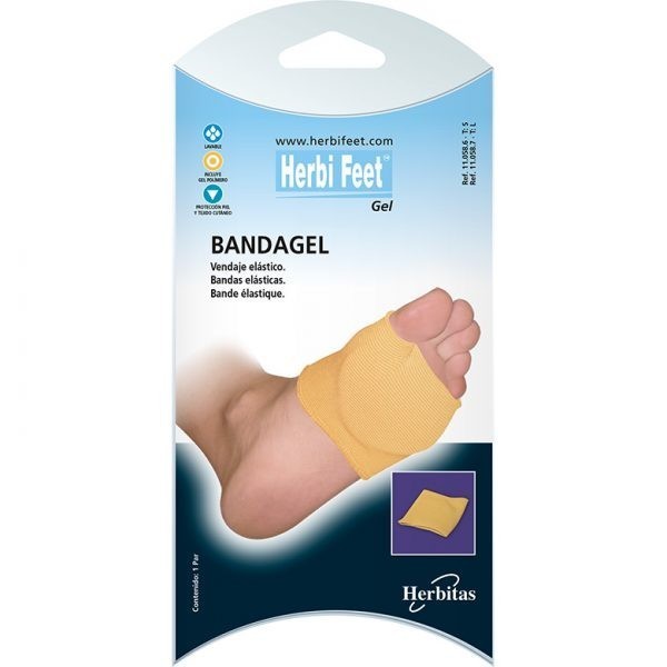 ALMOHADILLA METATARSAL HERBI FEET BANDAGEL COVER SUAVE TALLA L  2 UNIDADES