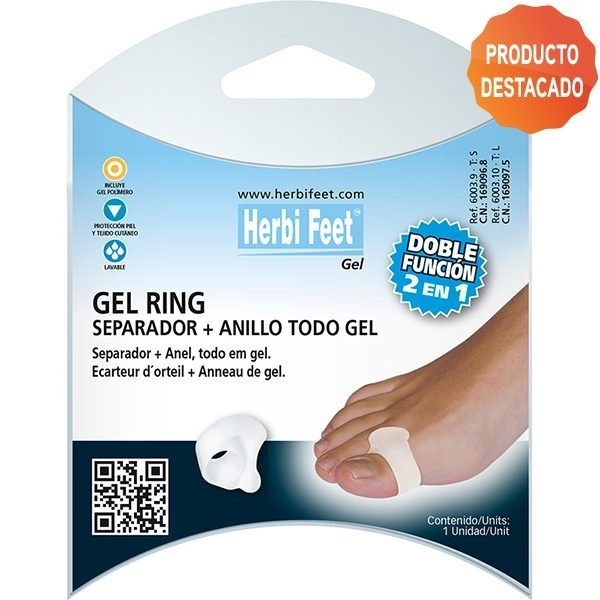 GEL RING SEPARADOR CON ANILLO HERBI FEET TODO GEL T L 1 UNIDAD