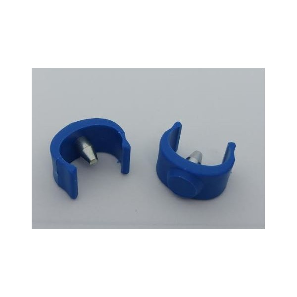 GANCHO/CLIP CODO BASTON INGLES AZUL 22MM FORTA